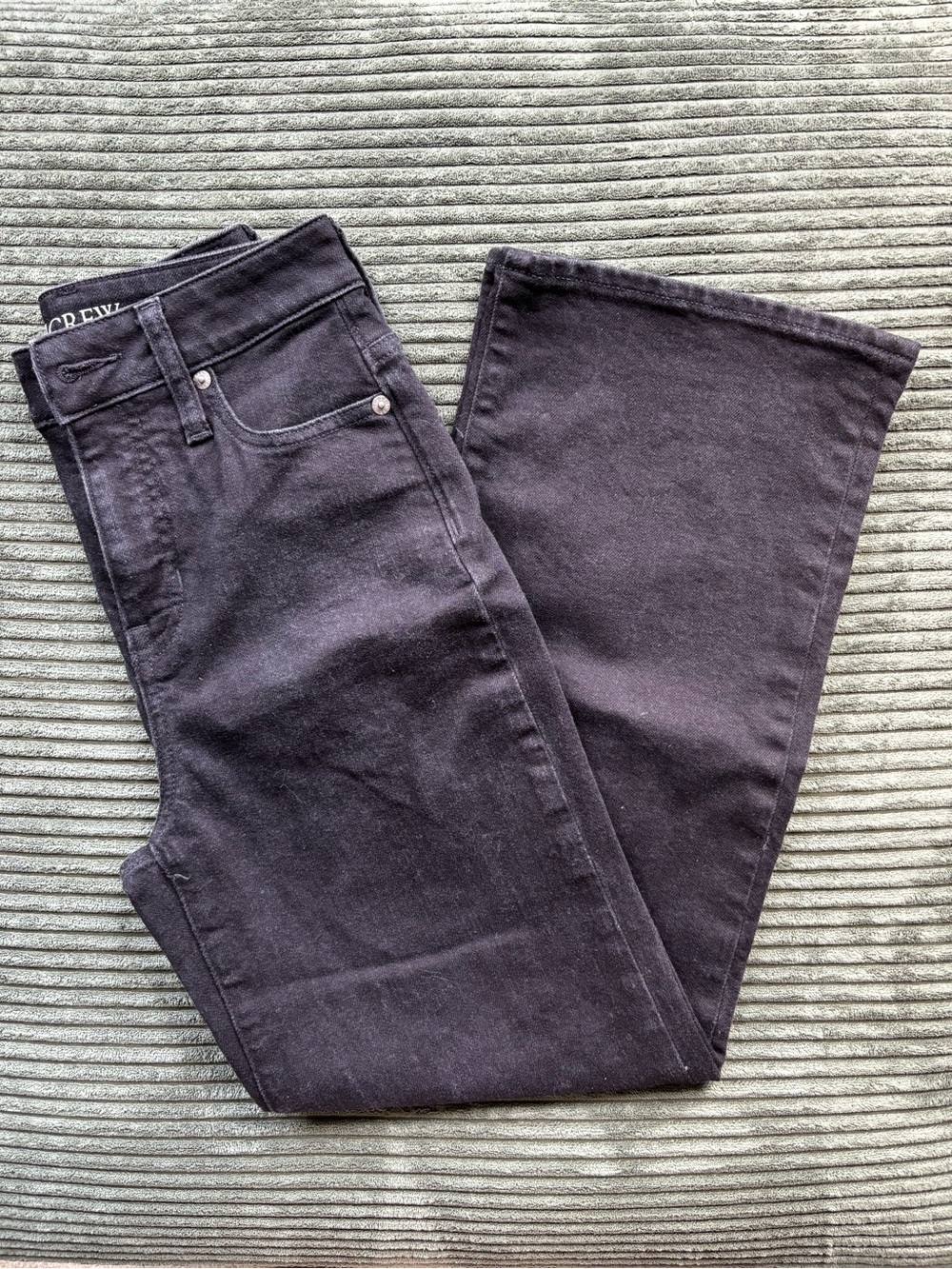 J. Crew Black Slim Wide-Leg Jeans